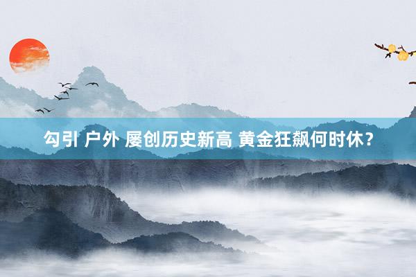 勾引 户外 屡创历史新高 黄金狂飙何时休？