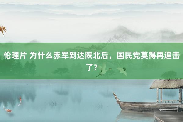 伦理片 为什么赤军到达陕北后，国民党莫得再追击了？