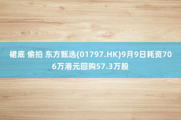 裙底 偷拍 东方甄选(01797.HK)9月9日耗资706万港元回购57.3万股