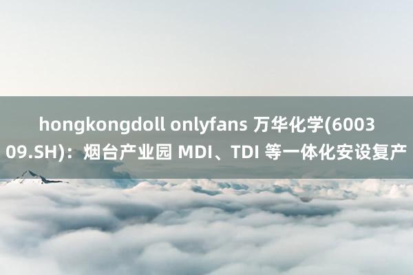 hongkongdoll onlyfans 万华化学(600309.SH)：烟台产业园 MDI、TDI 等一体化安设复产