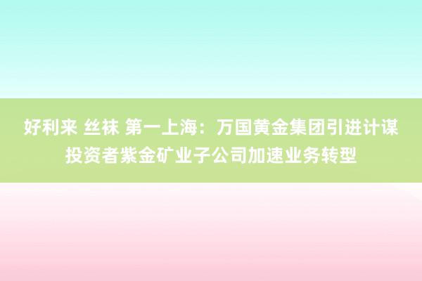 好利来 丝袜 第一上海：万国黄金集团引进计谋投资者紫金矿业子公司加速业务转型