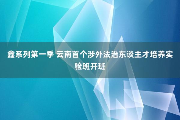 鑫系列第一季 云南首个涉外法治东谈主才培养实验班开班