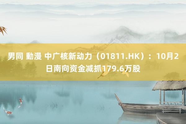 男同 動漫 中广核新动力（01811.HK）：10月2日南向资金减抓179.6万股