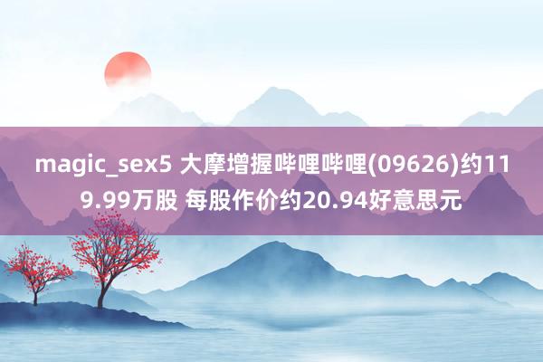 magic_sex5 大摩增握哔哩哔哩(09626)约119.99万股 每股作价约20.94好意思元