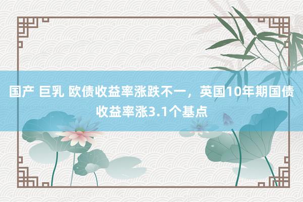 国产 巨乳 欧债收益率涨跌不一，英国10年期国债收益率涨3.1个基点