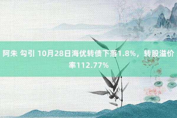 阿朱 勾引 10月28日海优转债下落1.8%，转股溢价率112.77%