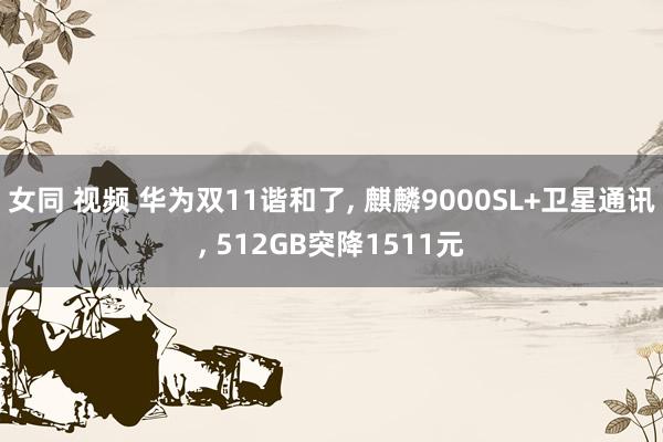 女同 视频 华为双11谐和了， 麒麟9000SL+卫星通讯， 512GB突降1511元