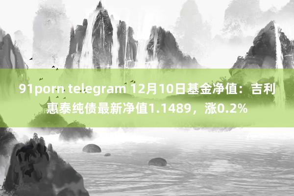 91porn telegram 12月10日基金净值：吉利惠泰纯债最新净值1.1489，涨0.2%