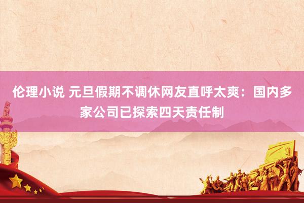 伦理小说 元旦假期不调休网友直呼太爽：国内多家公司已探索四天责任制