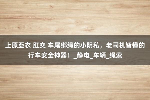 上原亞衣 肛交 车尾绑绳的小阴私，老司机皆懂的行车安全神器！_静电_车辆_绳索
